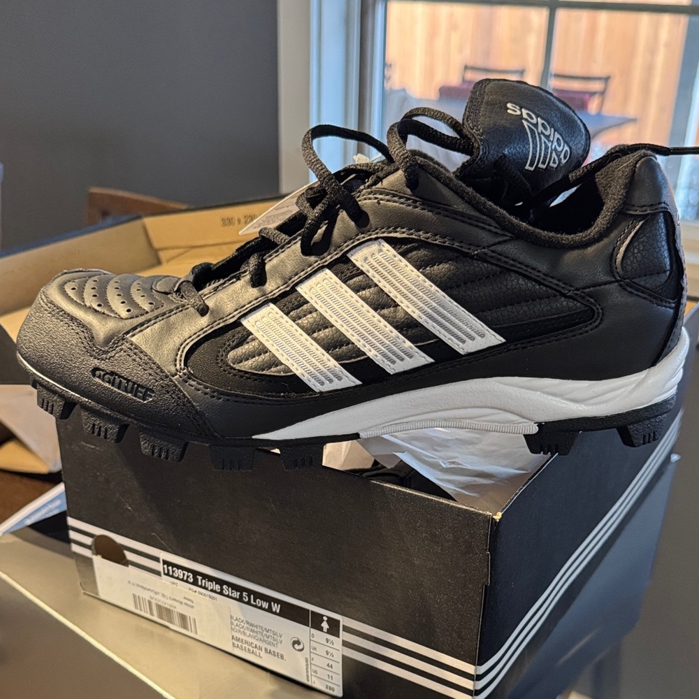 Adidas Black and White Womens Athletic Shoes